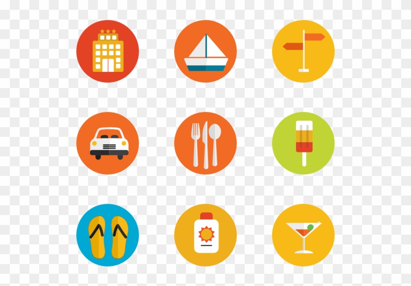 Vacations Summer Icons - Summer Icon Png Circle Clipart #5714674