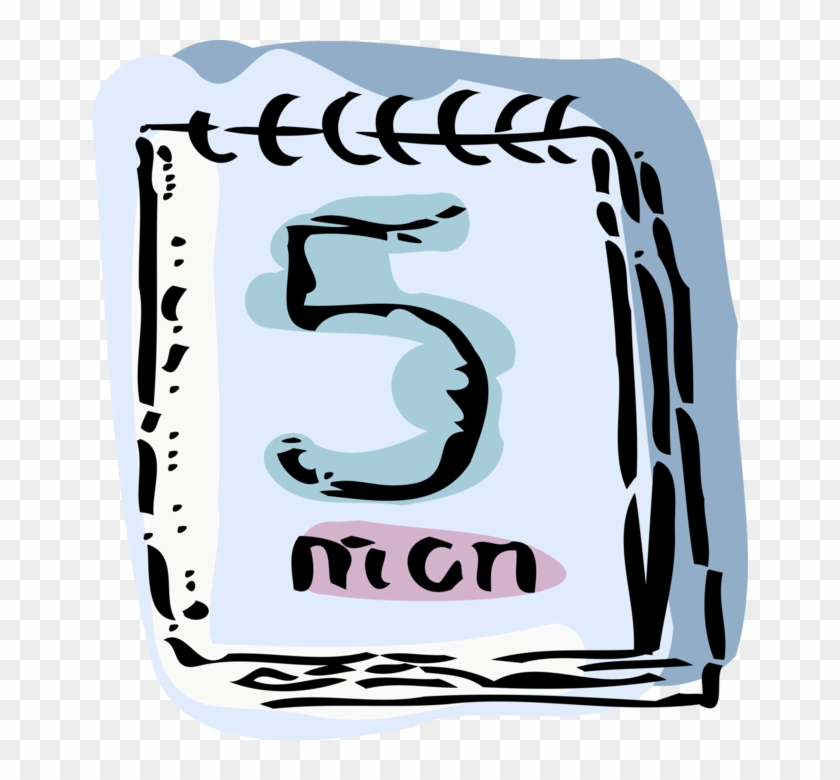 Vector Illustration Of Calendar Organizes Days For Clipart