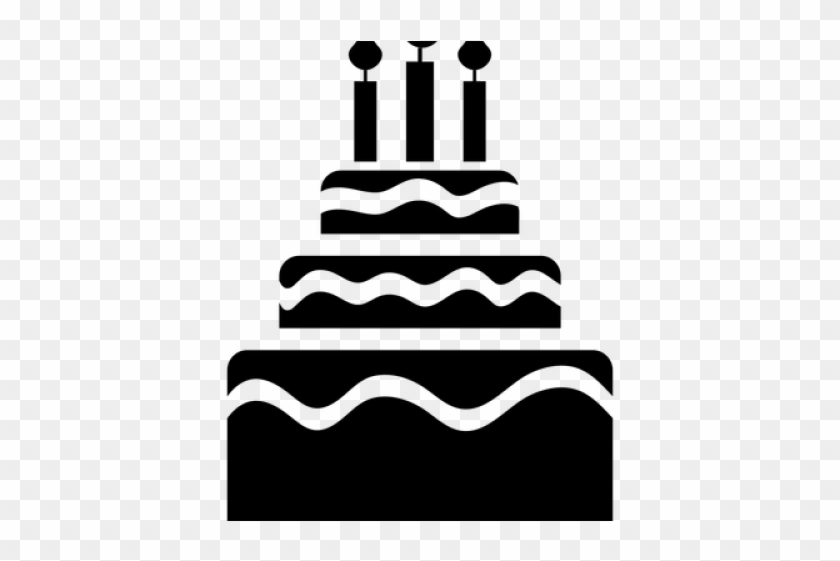 Cake Vector - Birthday Cake Silhouette Vector Clipart