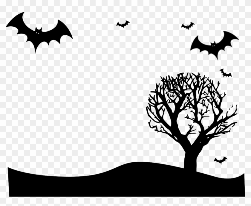Halloween Vector Free Transparent Images - Halloween Landscape Clipart - Png Download