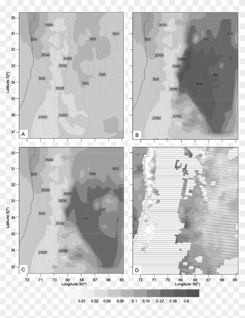 7 Aerosol Optical Depth Simulated With Wrf/chem For - Map Clipart