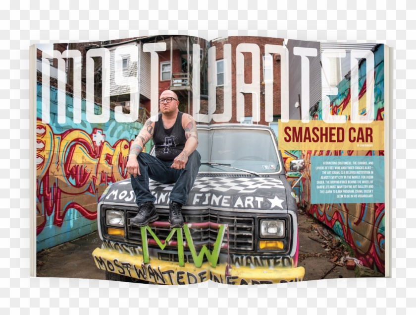 Most Wanted Fine Arts Magazine Spread - Pickup Truck Clipart #5717545