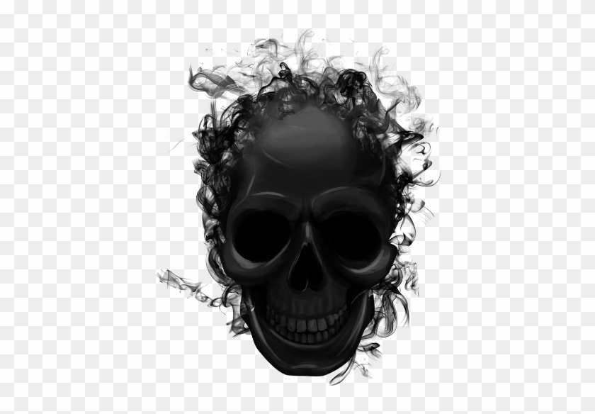 #black #smoke #skull #halloween - Black Smoke Skull Png Clipart #5717880