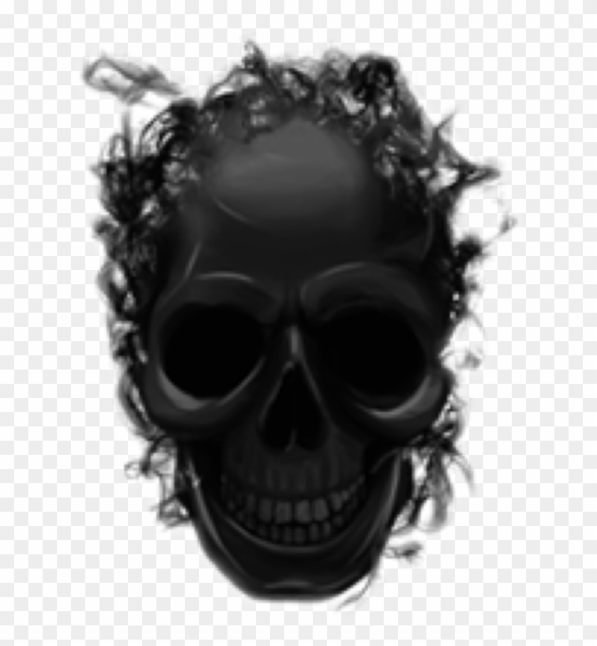 #smoke #skull #blacknwhite #sticker #mask #skeleton - Black Smoke Skull Png Clipart #5717994