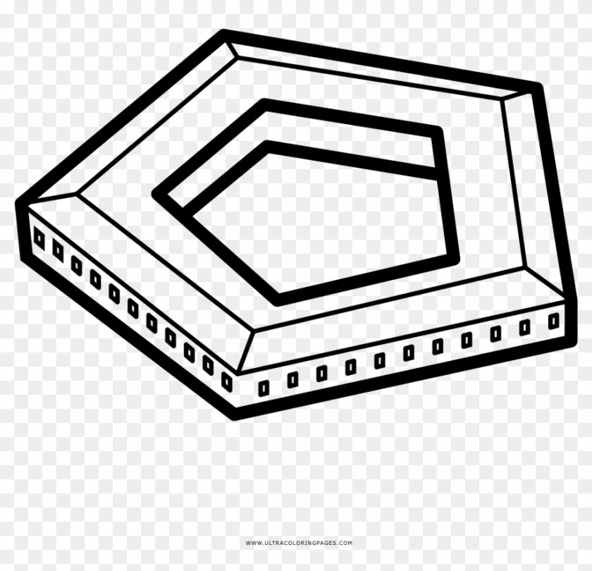 Pentagon Coloring Page - Line Art Clipart #5718514
