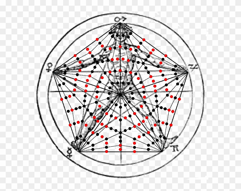 206 Yods In Pentagon Symbolise 206 Bones In Skeleton - Pentagram And Human Body Clipart #5718641