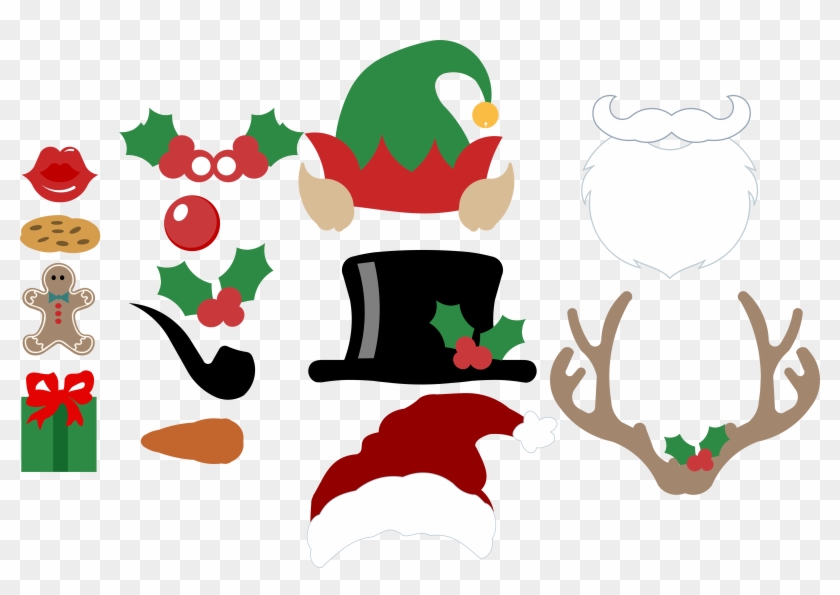 Free Christmas Photo Booth Props Svg Files Bits & Pieces Clipart