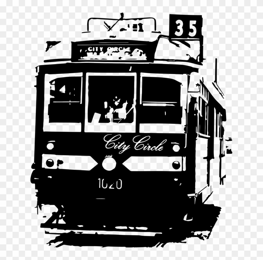 Trolley Trams In Melbourne City Circle Tram Cartoon - City Circle Tram Clipart