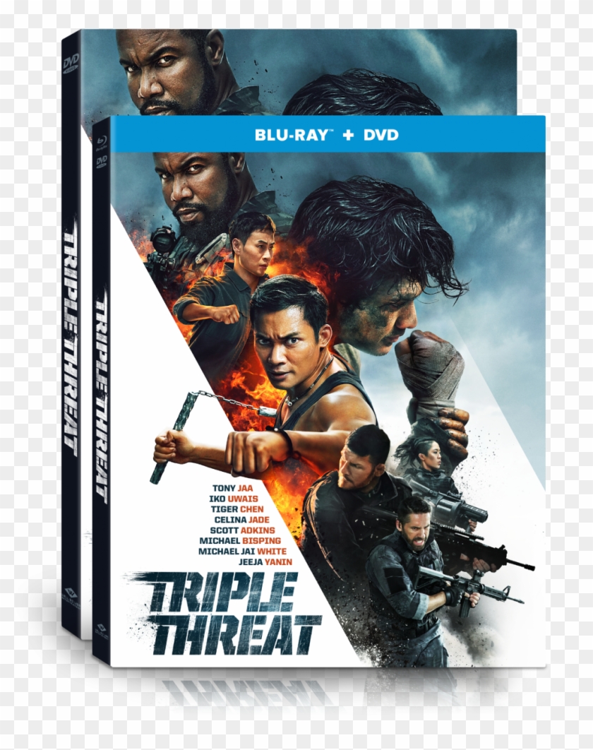 Triple Threat Starring Tony Jaa, Tiger Hu Chen, Iko - Triple Threat Dvd 2019 Clipart #5719577