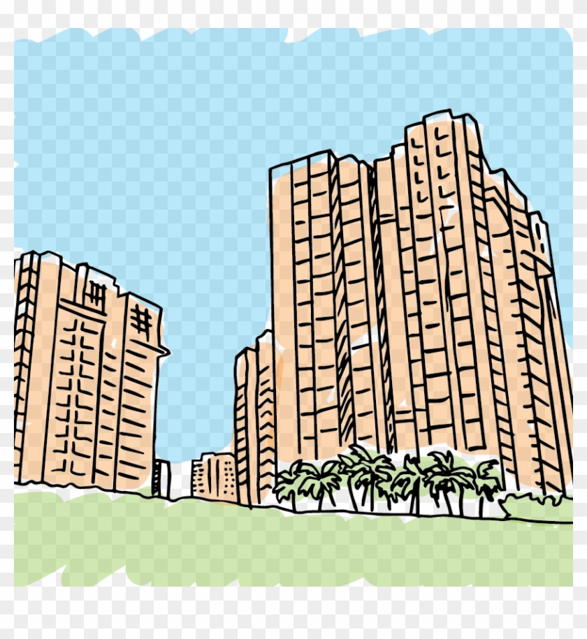 Singapore Real Estate - Tower Block Clipart #5719629