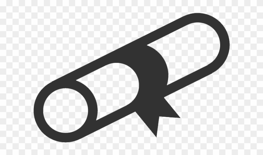 Diploma Black Clipart Icon - Circle - Png Download