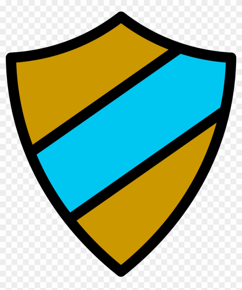 Emblem Icon Gold-light Blue Clipart