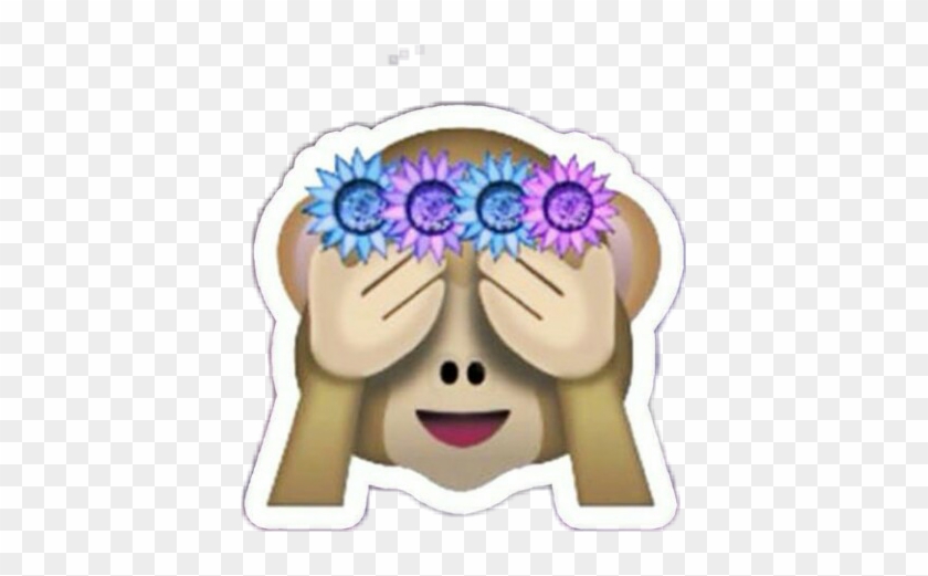 #emoji #monkey #mono - Monkey Covering Eyes Emoji Transparent Background Clipart