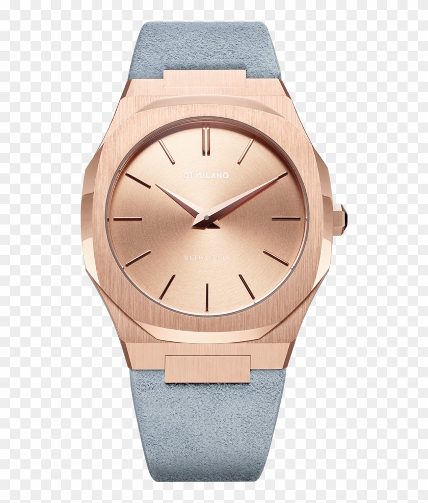 A-utl04 D1 Milano Rose Gold Light Blue Ultra Thin 38mm - D1 Milano Utl03 Clipart