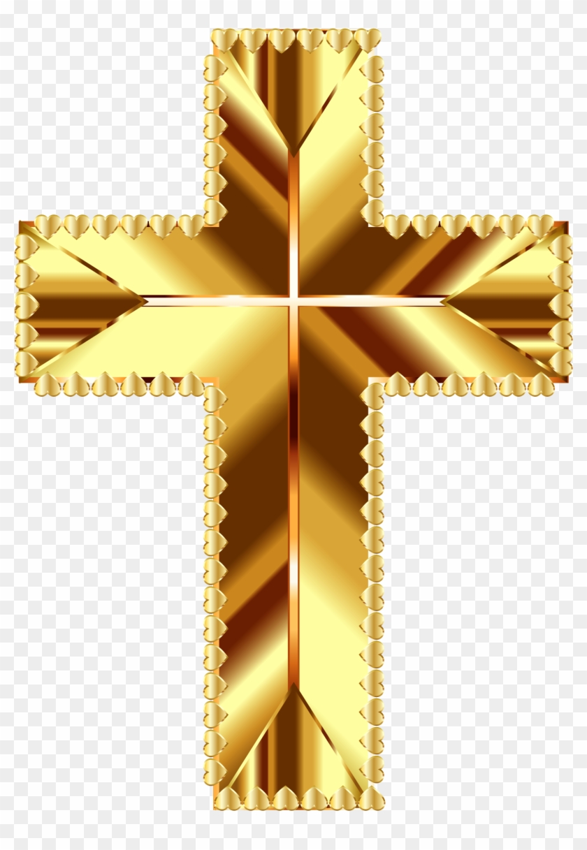 This Free Icons Png Design Of Golden Cross Love Deeper - Golden Cross No Background Clipart #5721298