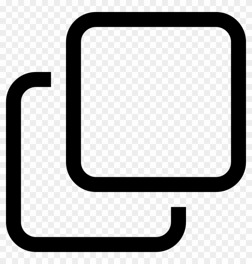 Two Rounded Equal Squares Outlines Symbol Comments - Popup Icon Clipart