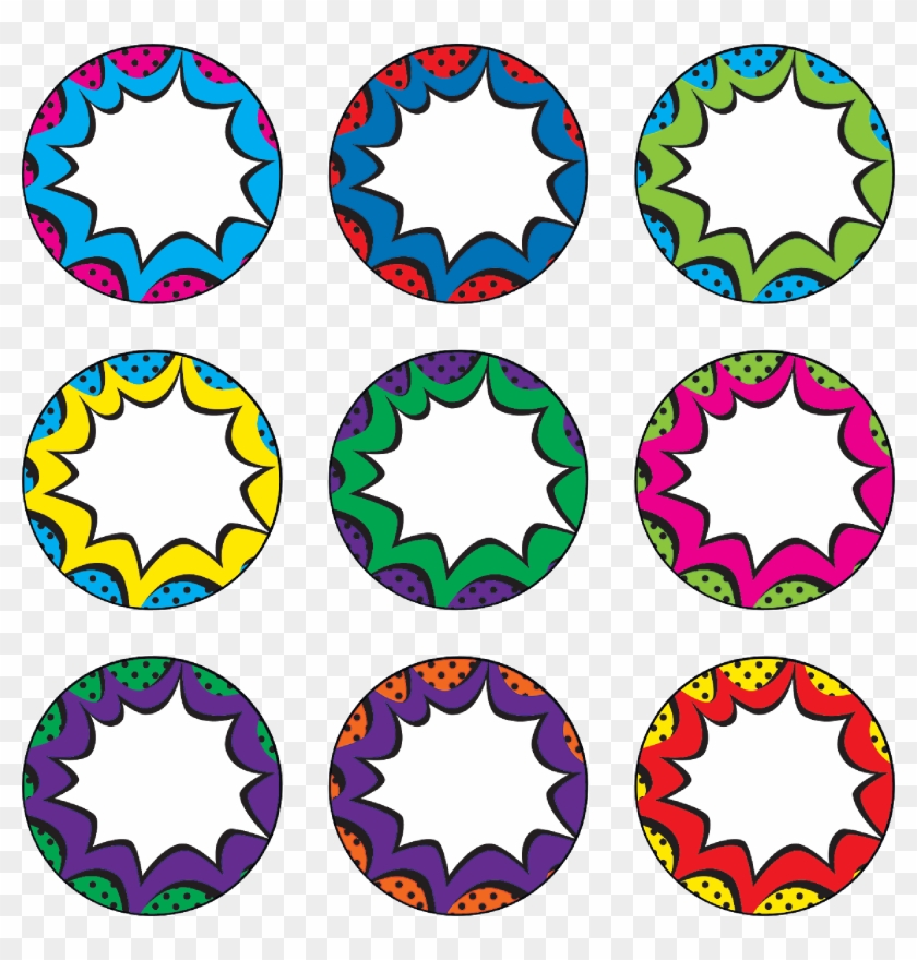 Superhero Bursts Magnetic Accents Tcr77261 - Superhero Circle Clipart