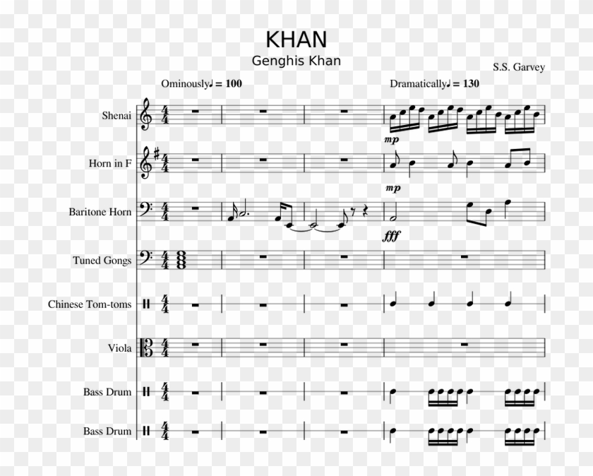 Khan - Monsters Inc Clarinet Sheet Music Clipart