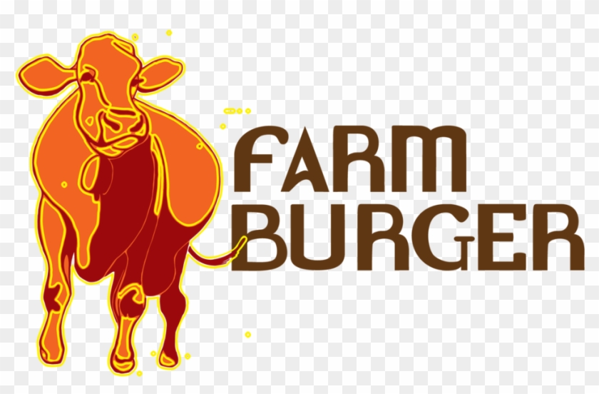 Main Logo, Auxiliary Logos, And Custom Font Design - Farm Burger Logo Clipart