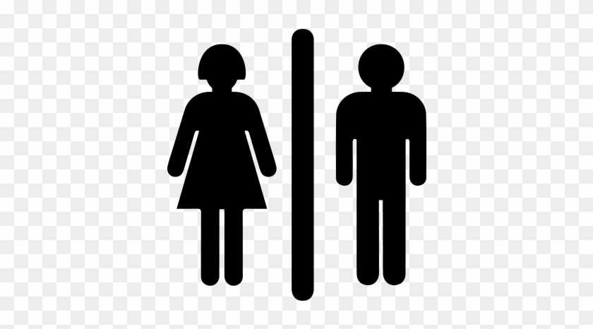 Man And Woman Sign Vector And Png Files Free Download - Printable Bathroom Sign Clipart
