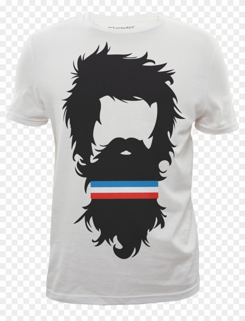 "hipster Sweatband" Graphic Tshirt Designed For Bluenotes - Growing Beard Cartoon Clipart