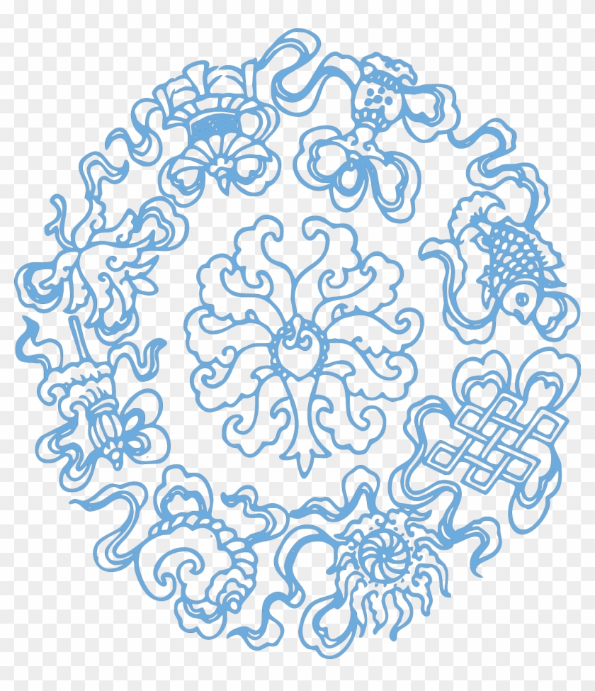 Blue Patterns Background - China Textures Png Clipart