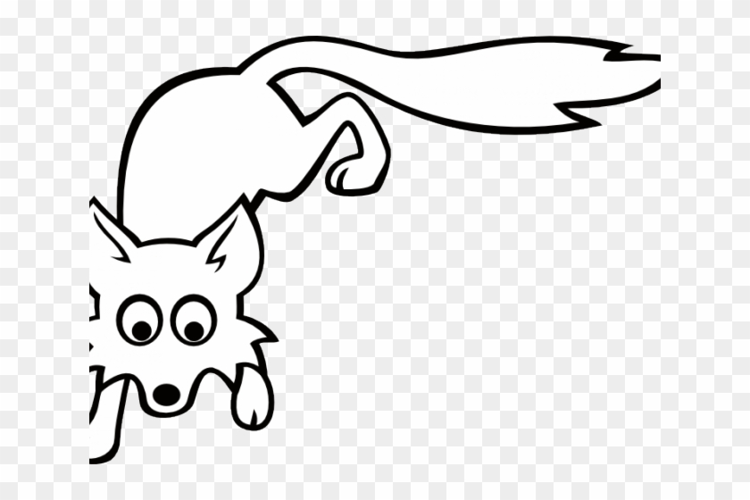 Arctic Fox Clipart - Fox Clip Art Black And White - Png Download #5723815