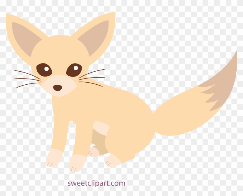 Fox Clipart Baby Fox - Cute Fennec Fox Drawing - Png Download