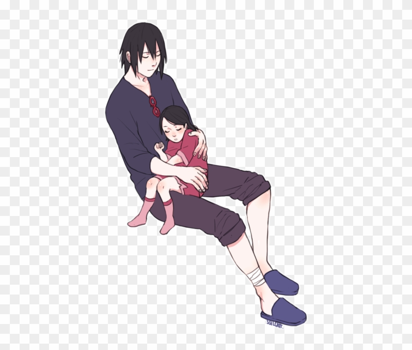 Download Image - Sasuke Dan Sarada Kawaii Clipart