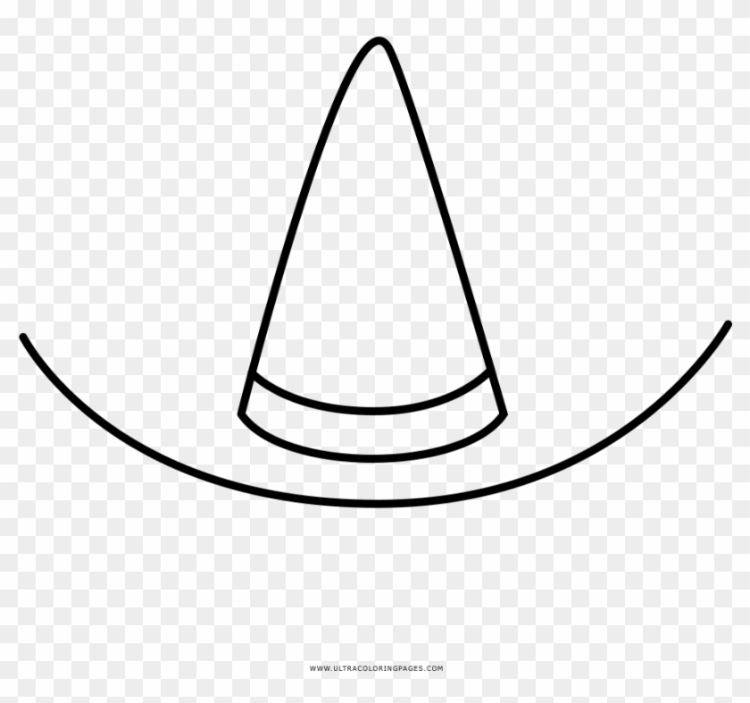 Sombrero Coloring Page - Vitrola Clipart