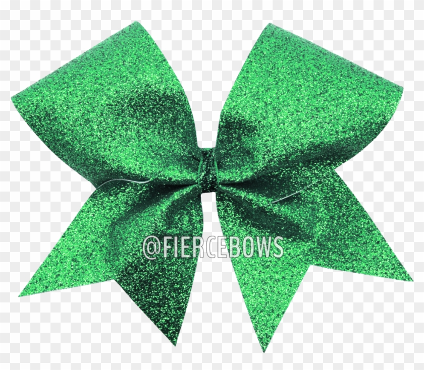 Kelly Emerald Green Glitter Cheer Bow Fierce Bows - Cheerleading Clipart #5725256