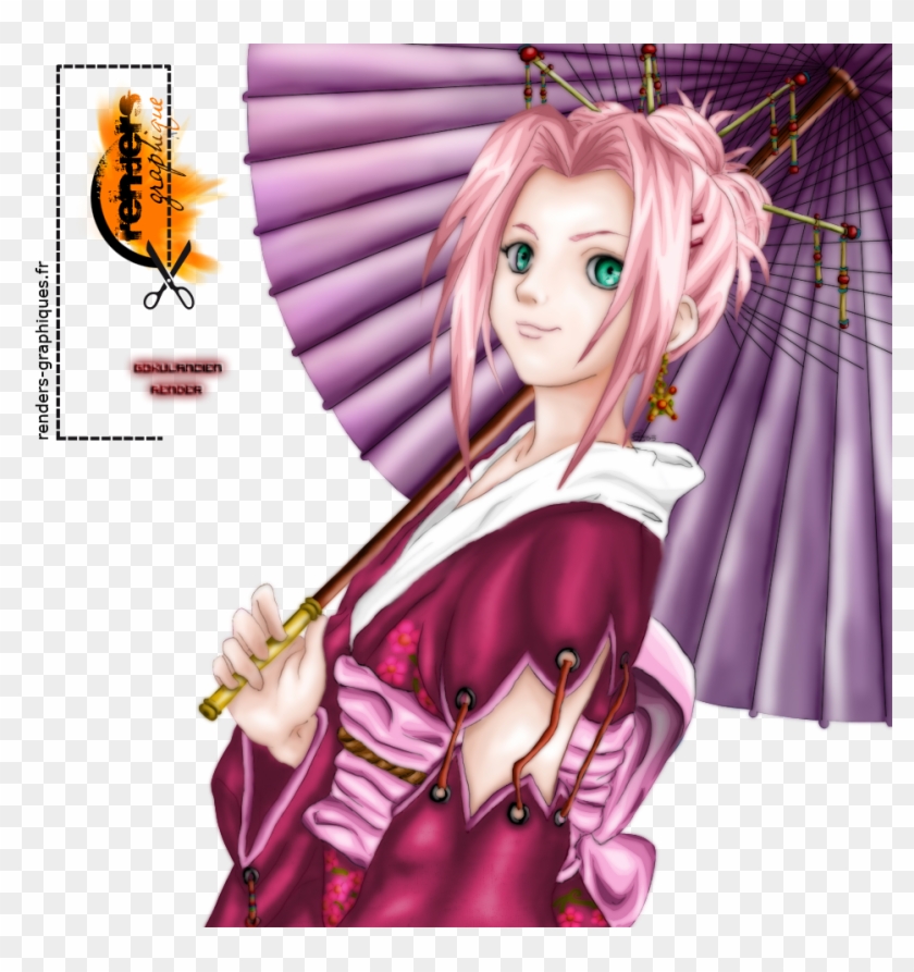 Sakura Haruno Kimono - Sakura Haruno With Kimono Clipart