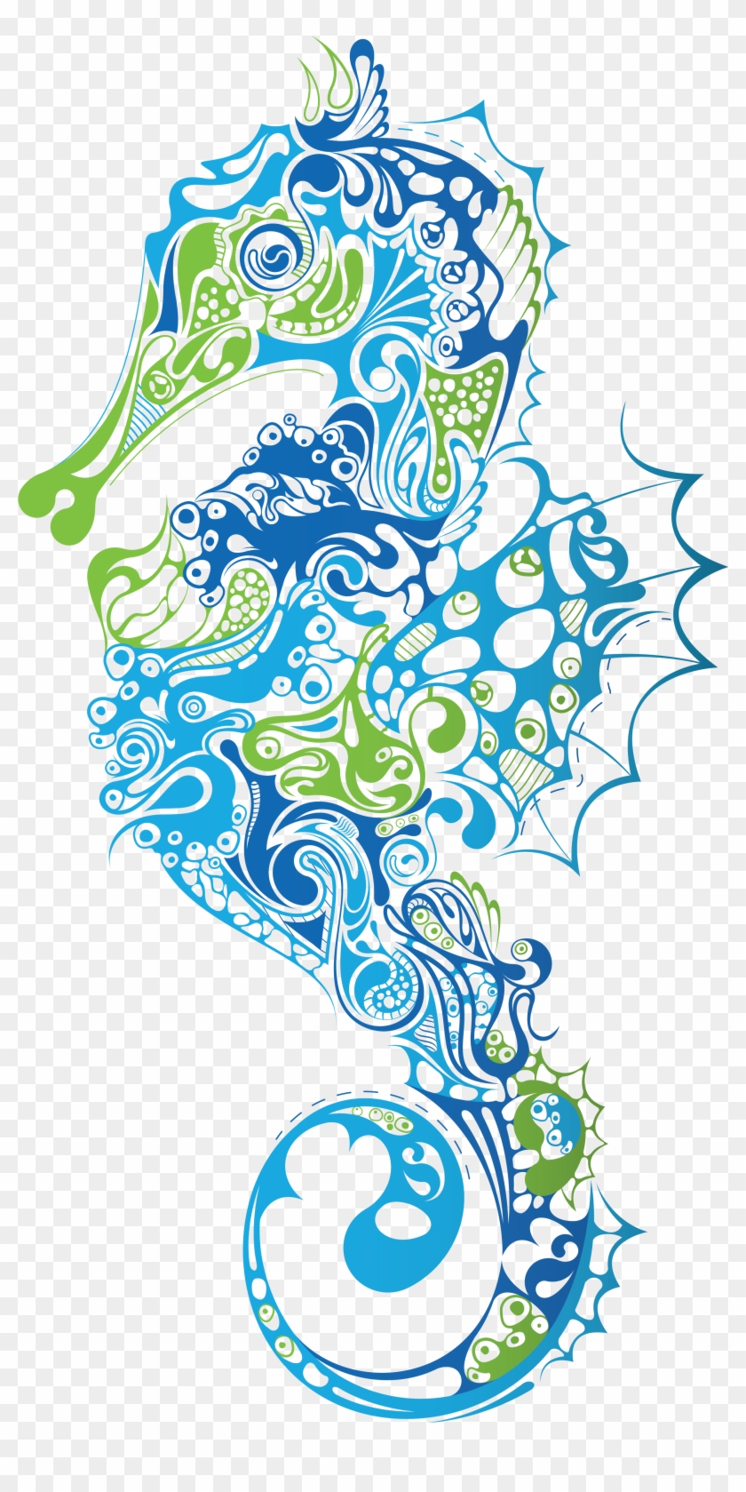 Drawing Seahorse Beautiful - Clip Art Sea Horse - Png Download #5725595