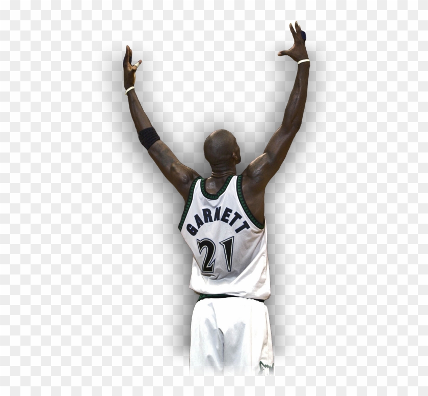 Kevin Garnett Celebrates During A Victory In The Western - Basketball Player Clipart