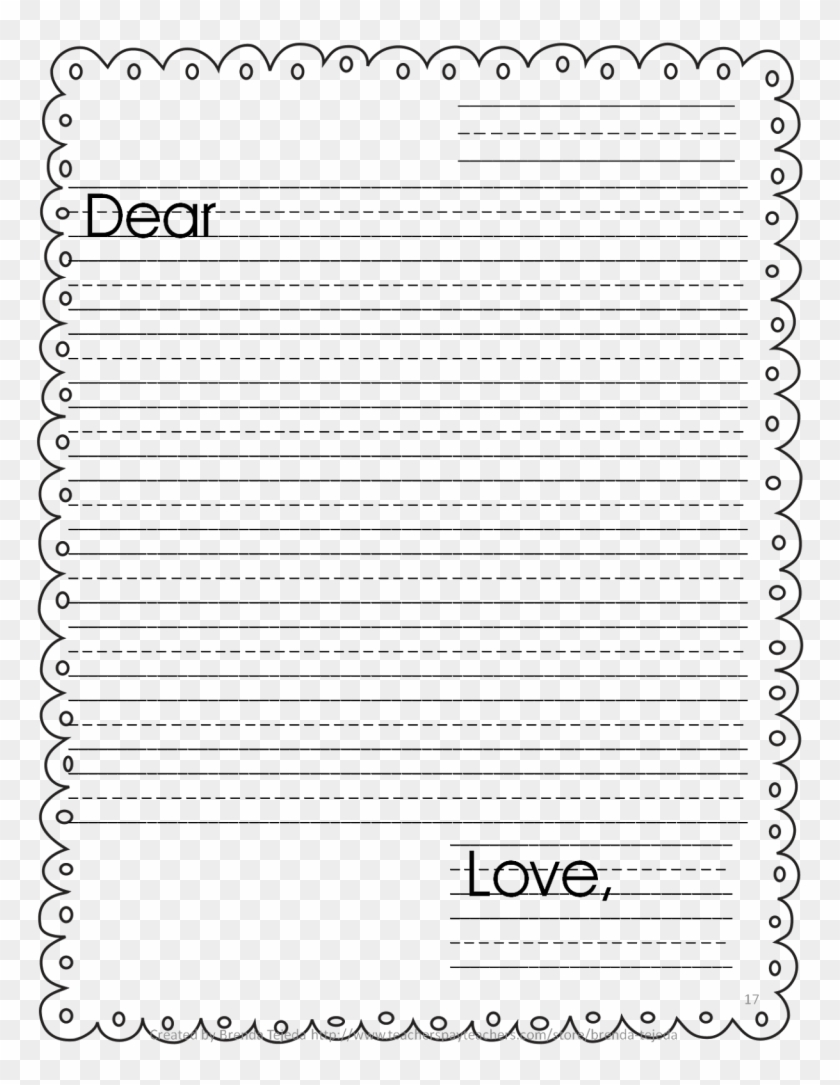 Lined Paper Template For Letter Writing PDF Template