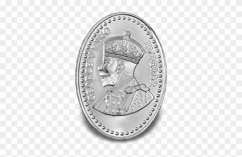 King George 10gm - Oval Silver Coins Clipart #5726213