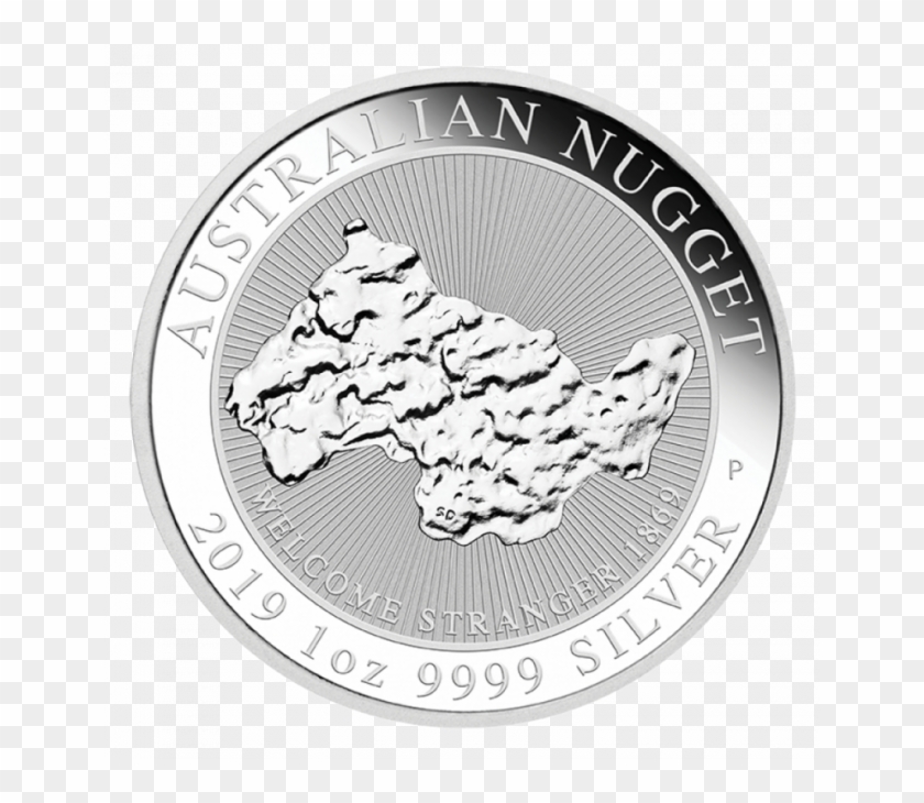 1 Oz Nugget Welcome Stranger Silver Coin Front - The Perth Mint Clipart #5726357
