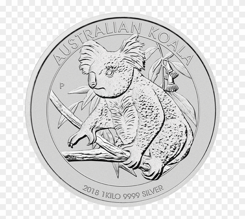 Koala 1 Kilo Silver Coin 2018 Motif - 1 Oz Koala 2018 Clipart #5726636