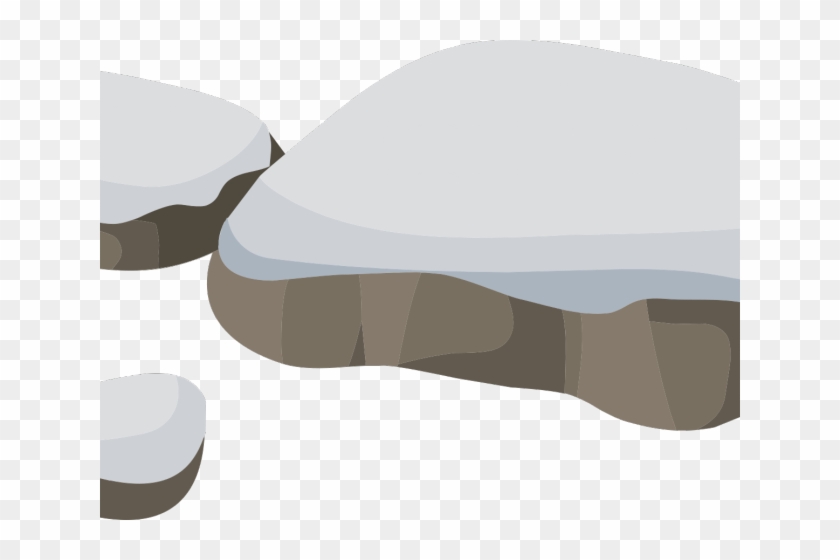 Glitch Clipart Big Rock - Rock With Snow Clipart - Png Download