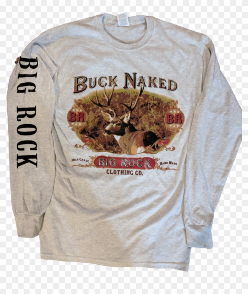 Long Sleeve Buck Naked - Long-sleeved T-shirt Clipart #5726720