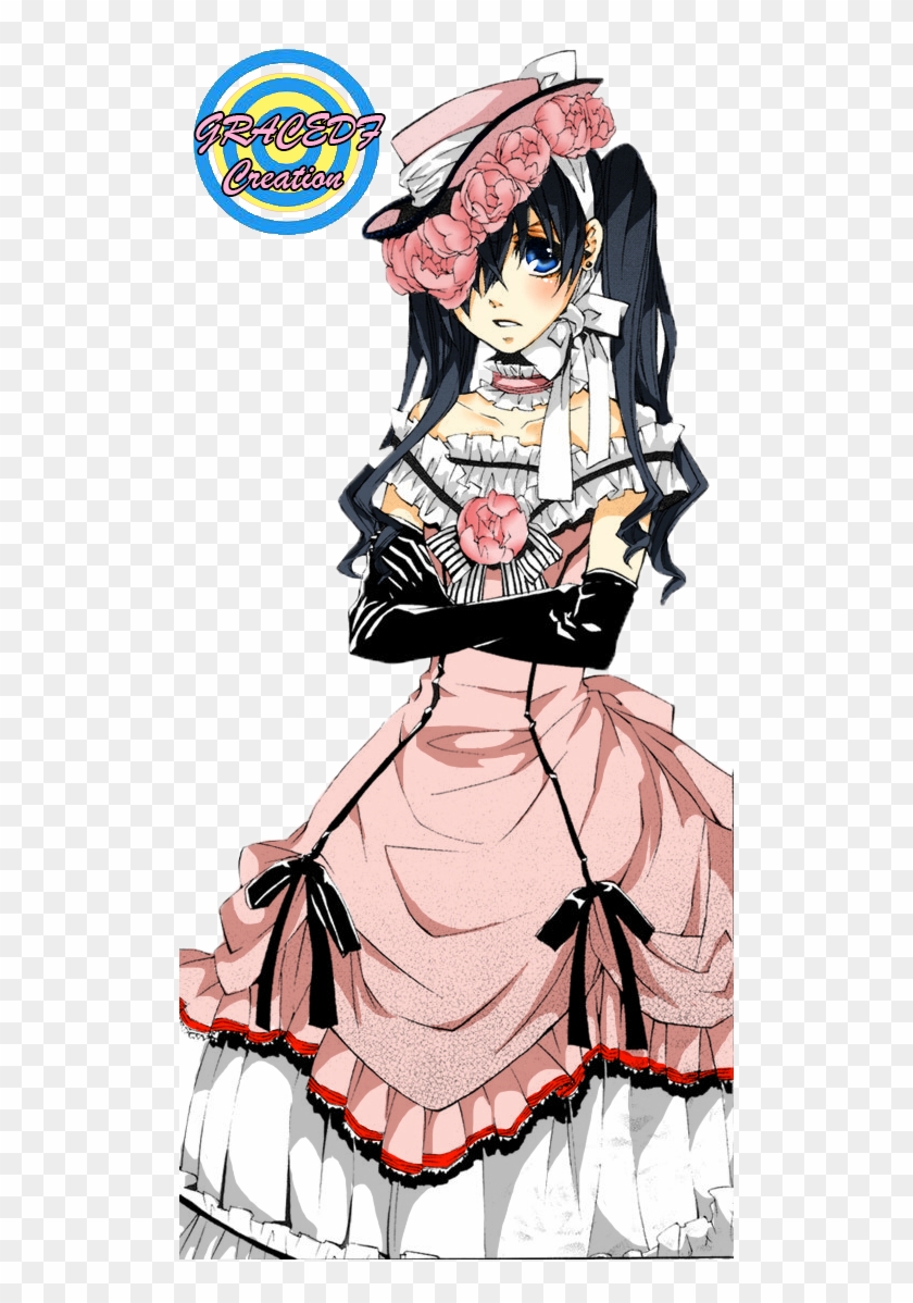 Ciel Phantomhive Girl Full View - Black Butler Gender Bender Clipart