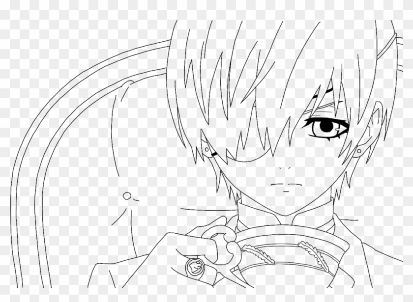 Ciel Phantomhive Coloring Pages 4 By Courtney - Black Butler Ciel Coloring Clipart #5726824