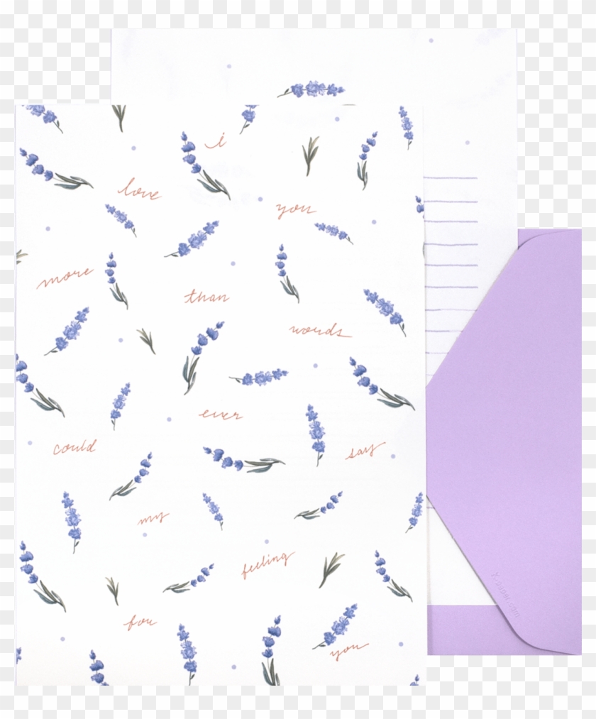Lavender Letter - Paper Clipart