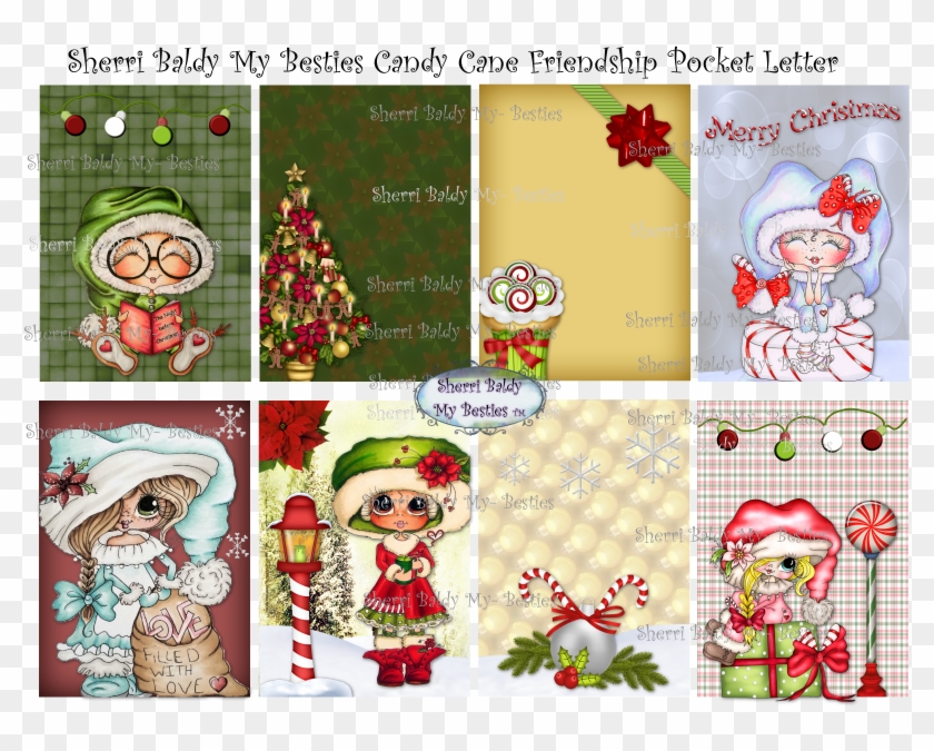 "santas Helpers Besties" Paper Pocket Letter Instant - Cartoon Clipart #5727025