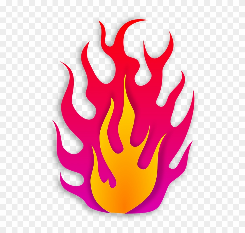 Flame Flammable Hot Fire Burning - Pink Flame Png Transparent Clipart #5727499