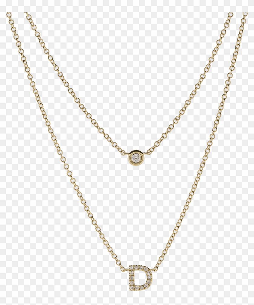 Diamond Initial D Choker Necklace - Pendant Clipart