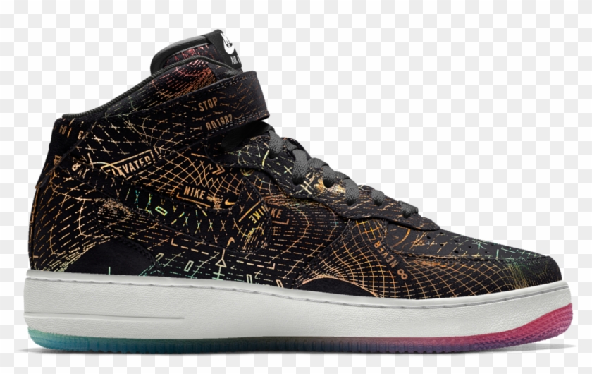 Nike Air Force 1 High Premium White Rise Clipart