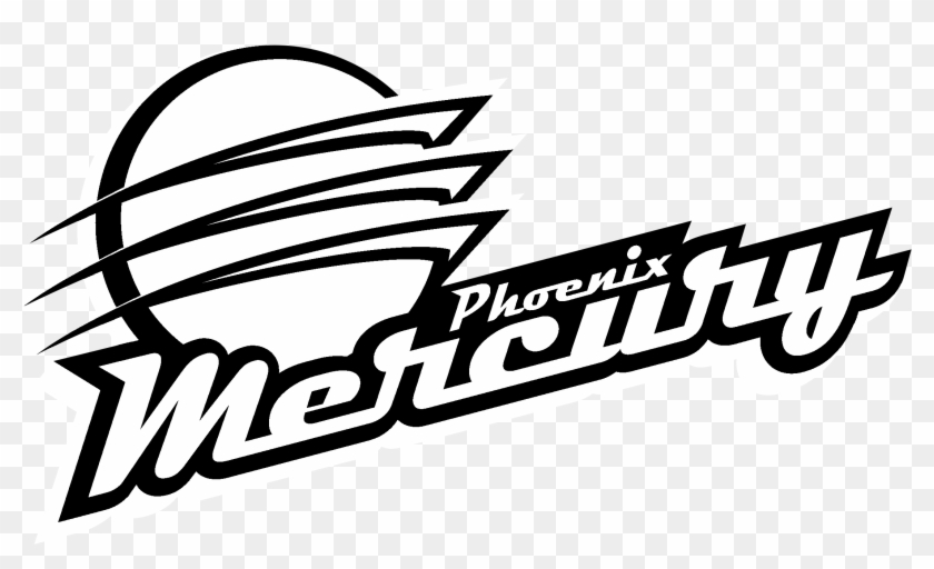 Phoenix Mercury Logo Black And White - Phoenix Mercury Brand Clipart
