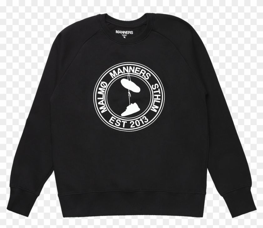 Manners Round Logo Sweat Black - Sweater Clipart #5729948