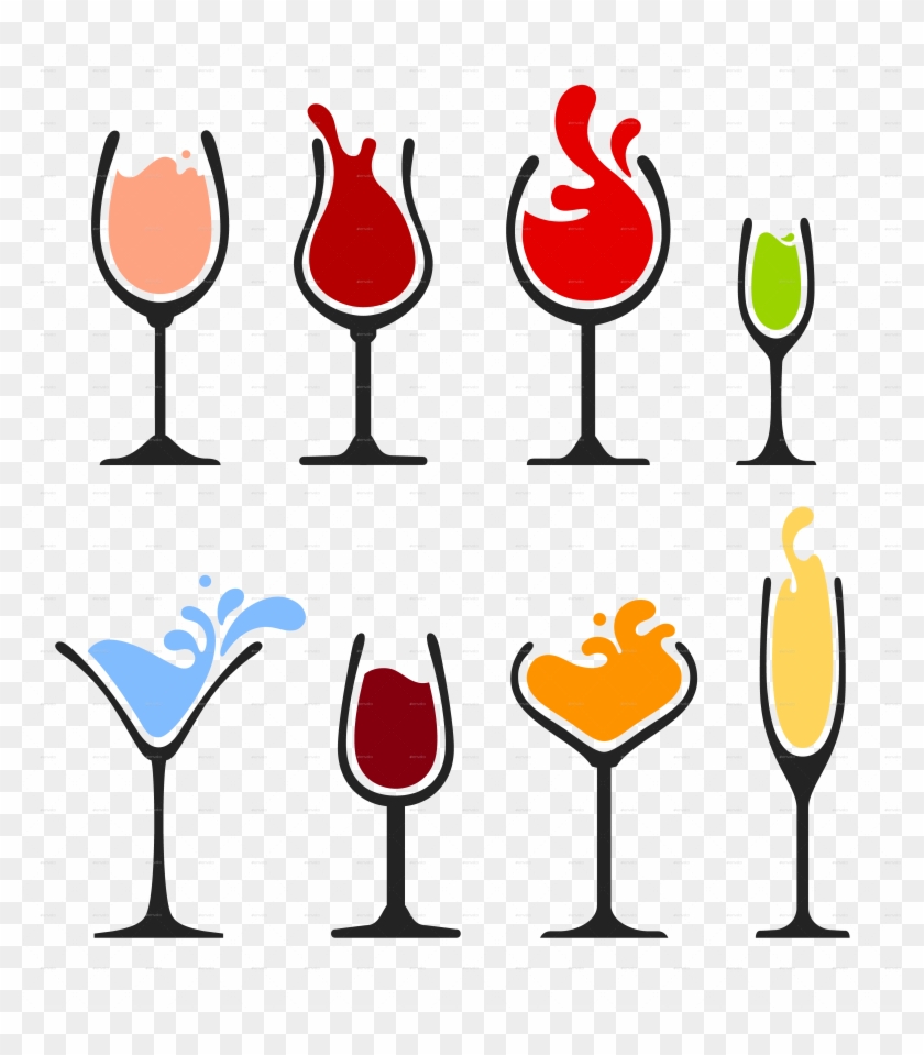 College Clipart Glass - Wine Glass Vector - Png Download #5731398